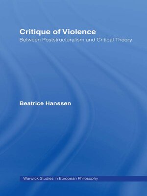 cover image of Critique of Violence